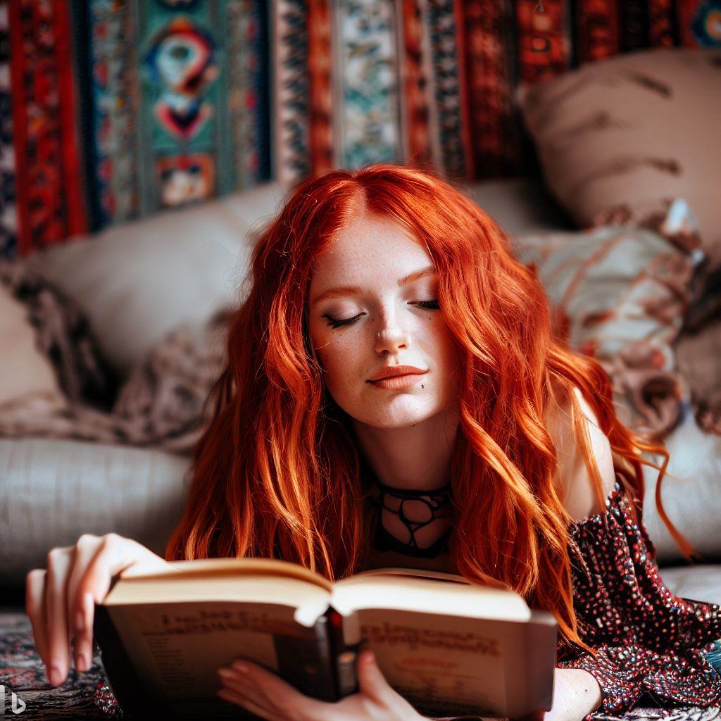 jeune fille lisant un livre